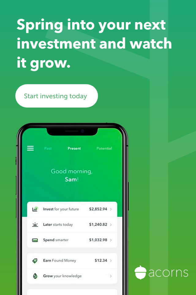 In-app mobile ad concept for Acorns: A